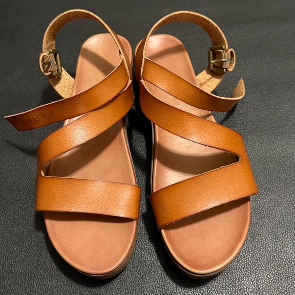 New Rock & Candy By Zigi Women's Size 8.5 Brown Platforms Strapy Sandals